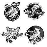 Roller Derby Monochrome Emblems