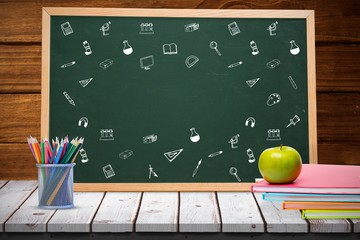 Poster - Composite image of school icons