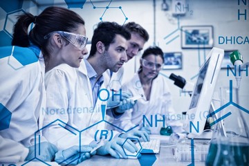 Poster - Composite image of science graphic