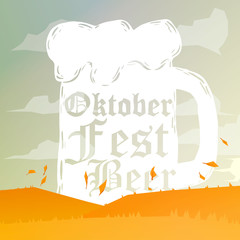 Wall Mural - Vector oktoberfest Illustration. Oktoberfest handdrawn art. Beer festival