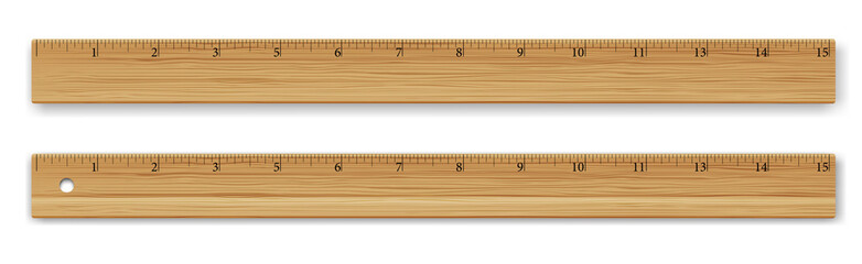 Vector wooden ruler