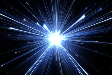 Wall Mural - star explosion with particles