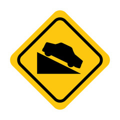 traffic yellow signal road isolated icon vector illustration design