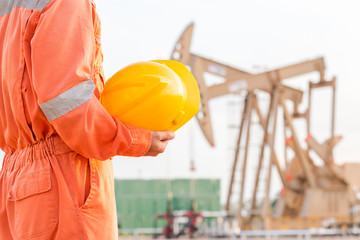 Hard hat that is safety equipment in oilfield