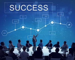 Wall Mural - Business Success Achievement Analytics Goal Concept