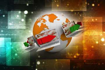 Poster - Computer Network,3d rendering