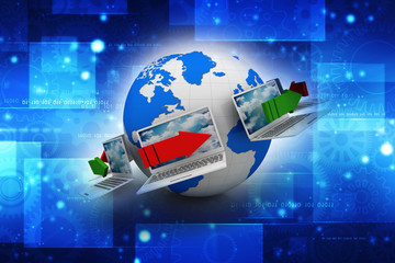 Poster - Computer Network,3d rendering