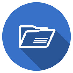 Poster - Flat design blue web folder vector icon