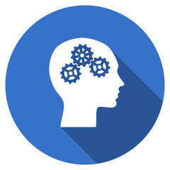 Aufkleber - Flat design blue round web head vector icon