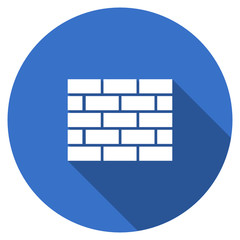 Poster - Flat design blue round web firewall vector icon
