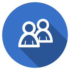 Poster - Flat design blue round web people vector icon