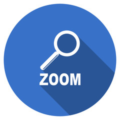 Poster - Flat design blue round web zoom  vector icon