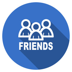 Aufkleber - Flat design blue web friends vector icon