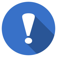 Poster - Flat design blue round web attention vector icon