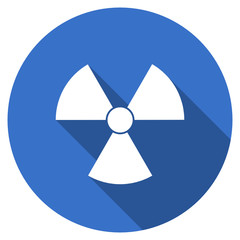 Poster - Flat design blue round web radiation vector icon