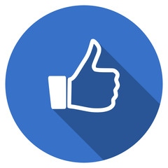 Aufkleber - Flat design blue round web like vector icon