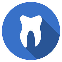 Poster - Flat design blue web tooth vector icon