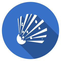 Poster - Flat design blue round web bomb vector icon