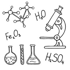 chemistry and science icons