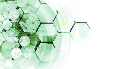 Wall Mural - dna and medical and technology background. futuristic molecule structure presentation