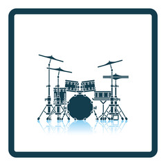 Poster - Drum set icon