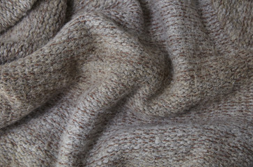 Poster - A full page close up of brown chunky knit ware material texture