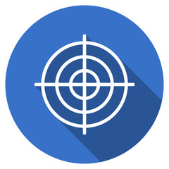 Poster - Flat design blue web target vector icon