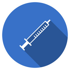Poster - Flat design blue web medicine vector icon