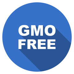 Poster - Flat design blue web gmo free vector icon