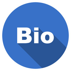 Aufkleber - Flat design blue web bio vector icon