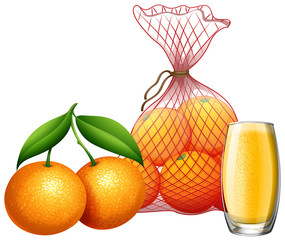 Poster - Fresh orange and orange juice