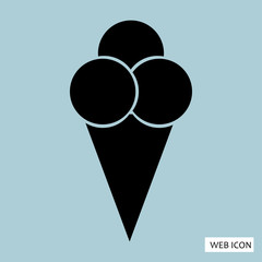 Canvas Print - ice cream icon vector.