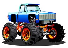 Cartoon Monster Truck. Available EPS-10 Separated By Groups And Layers For Easy Edit