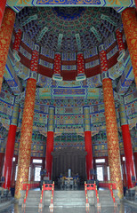 Wall Mural - Interior of Imperial Vault of Heaven in Temple of Heaven, Beijing, China. Temple of Heaven is a UNESCO World Heritage Site.