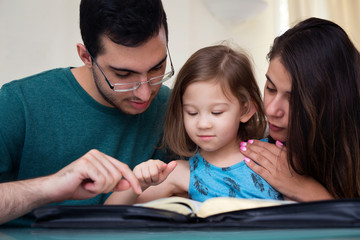 Family Reading the Bible Together