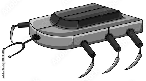 Fotomural Robot machine with many legs