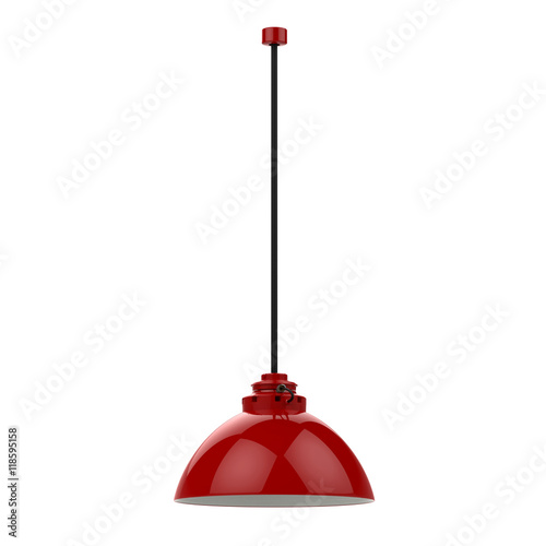 Fotografia  red pendant lamp
