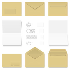 Sticker - envelopes and postage stamps