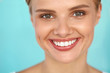 © puhhha - Beautiful Smile. Smiling Woman With White Teeth Beauty Portrait.. High Resolution Image
