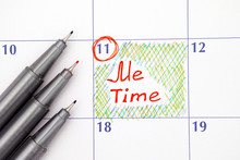 Reminder Me Time In Calendar With Pens