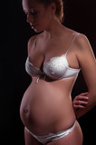 Fototapeta  - Silhouette of the pregnant woman