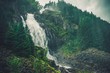 Scenic Norwegian Waterfall