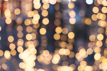 Wall Mural - christmas abstract blur background - light bokeh from xmas tree at night party in winter. vintage co