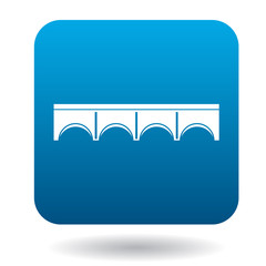 Poster - Stone bridge with arches icon in simple style on a white background