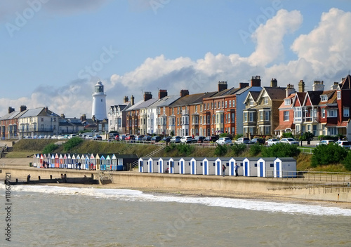 Fotografía Southwold busy promenade, a popular Suffolk coast tourist destination