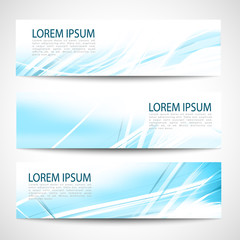Wall Mural - Abstract header blue wave white vector design