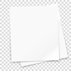 Aufkleber - Vector paper frame isolated on transparent background. Vector il
