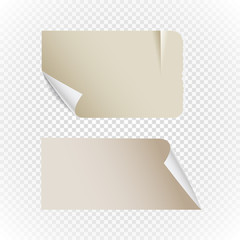 Aufkleber - Collectionn of vintage paper isolated on transparent background