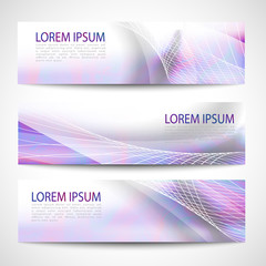 Abstract header purple wave white vector design