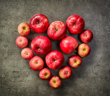 Heart Of Red Apples